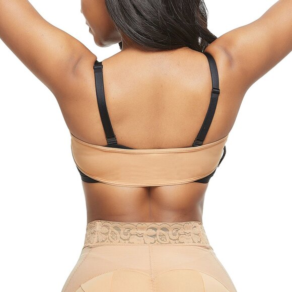 Post-Surgical Breast Band 3 Rows Hooks Chest Strap Wireless Two-Piece Sport Bra - Picture 6 of 8